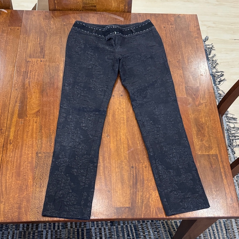 BCBG Black Floral Sparkly Jeans